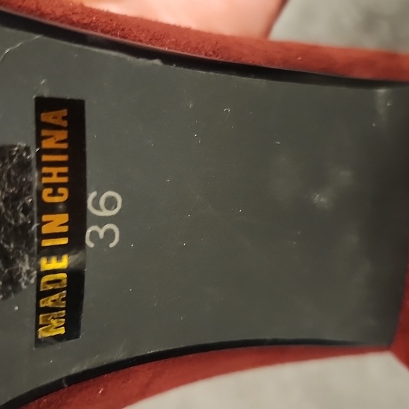 Senso red suede slip on heeled mules size 36 - Picture 9 of 9